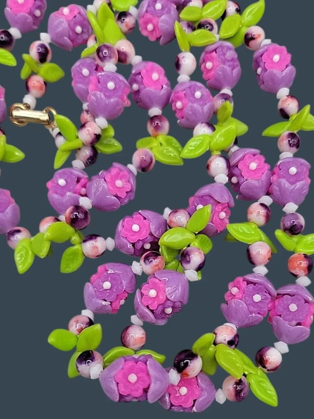 Vintage Carmen Miranda Thermoset Fruit Salad Necklace Style 48